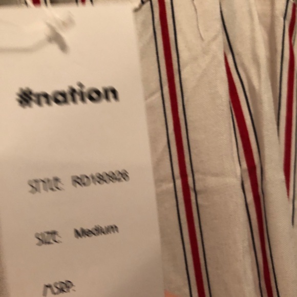 Size Medium red white candy striped dress - Picture 4 of 4